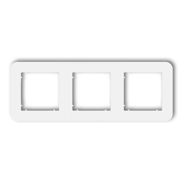MINI Ramka uniwersalna potrójna zaokrąglona z tworzywa biały