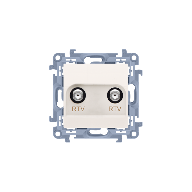 Simon 10 Gniazdo antenowe RTV-RTV 1x wejście: 5 ÷ 1000 MHz krem