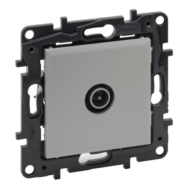 Niloe Step - gniazdo TV, przelotowe, 14 dB- kolor aluminium, Legrand