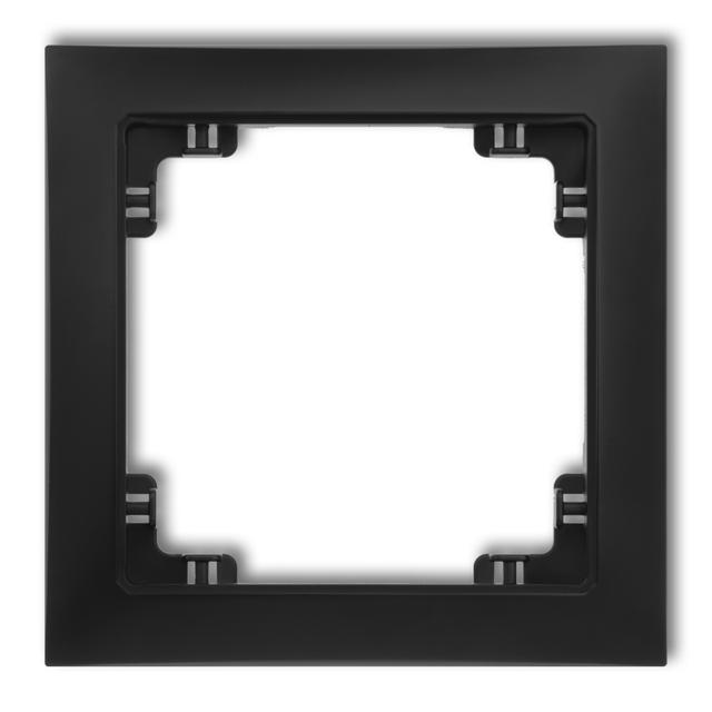 DECO Ramka pojedyncza z tworzywa DECO Soft czarny mat 12DRSO-1 KARLIK
