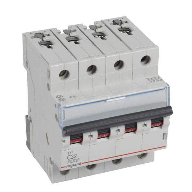 WYŁĄCZNIK NADPRĄDOWY S 314 4P C 32A 10000A SERII TX3, Legrand