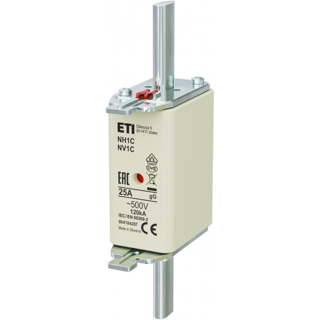 Wkładka topikowa NH zwłoczna KOMBI NH1C gG 25A 500V 004184207 ETI