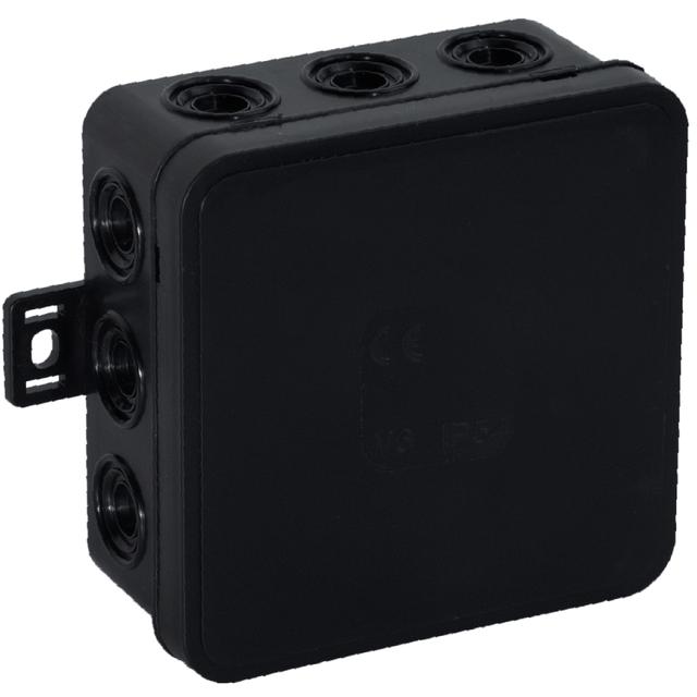 Puszka n/t CLICK IP54 12 przepustów kablowych 85x85x41mm czarny 50 szt. OR-JB-13803/B/50 ORNO