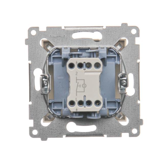 Simon 54 Przycisk „światło” z podświetleniem LED 10A 250V szybkozłączka kremowy DS1L.01/41 KONTAKT