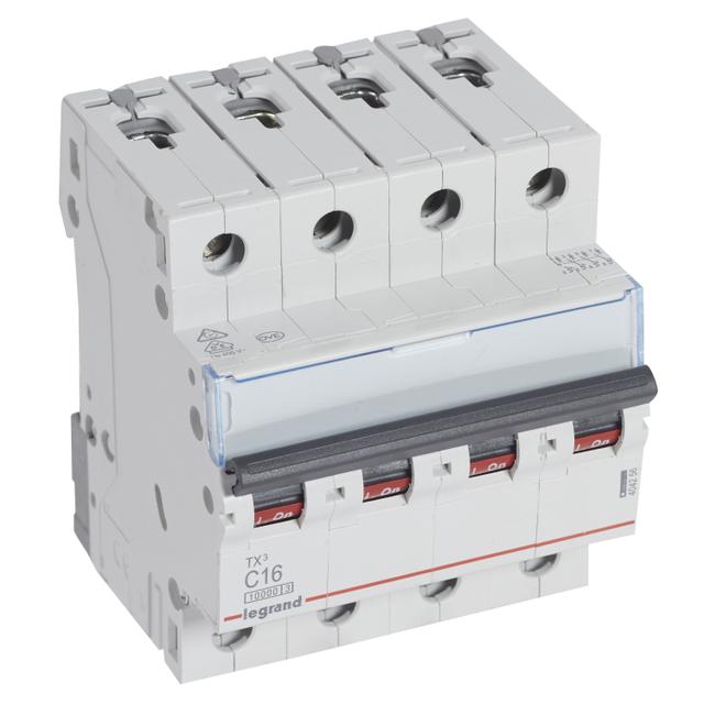 WYŁĄCZNIK NADPRĄDOWY S 314 4P C 16A 10000A SERII TX3, Legrand