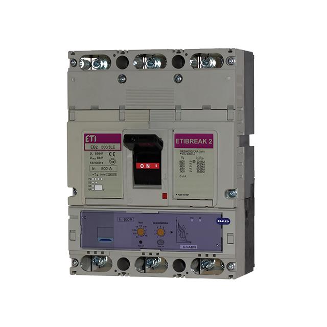 Wyłącznik mocy 3P 125kA wyzw. elektroniczny EB2 800/3HE 800A 3P 004672201 ETI