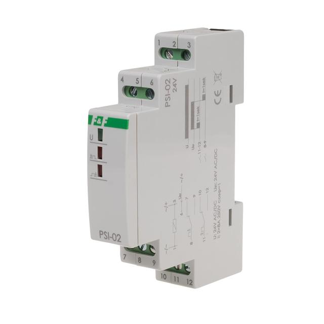 Przetwornik sygnału ciągły na impuls PSI-02 24V,montaz na szynie DIN PSI-02-24V F&F