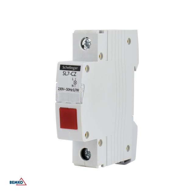 LAMPKA SYGNALIZACYJNA LED SL7 CZERWONA SCHELINGER