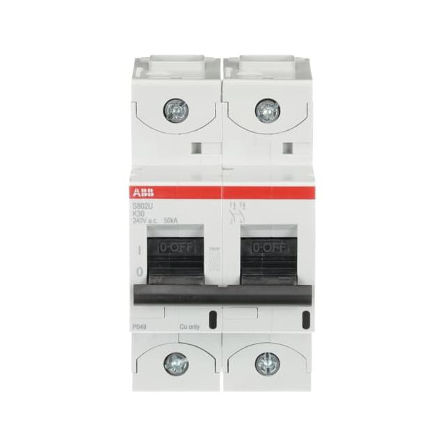 S802U-K30 Wyłącznik nadprądowy 50kA 2P K30A 2CCS862017R0527 ABB