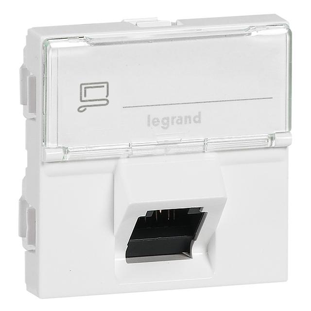 M45: 2M 1Xrj45 Kat. 6A Stp Białe 45° 076508 LEGRAND
