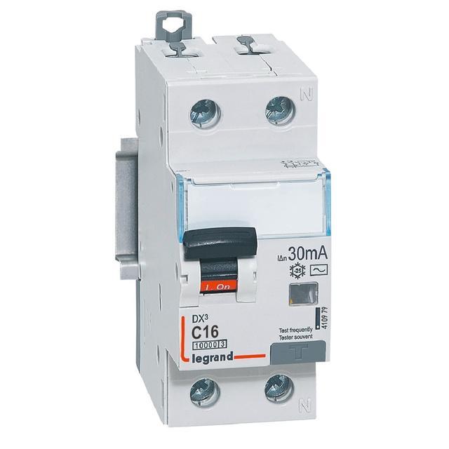 WYŁĄCZNIK RÓŻNICOWONADPRĄDOWY P 312 2P C 16A 30MA TYP AC 10KA SERII DX3, Legrand