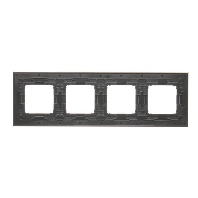 Simon 54 Nature Ramka 4-krotna Nature-Szkło KSIĘŻYCOWA LAWA IP20/IP44* (*IP44-należy zastosować zestaw uszczelek DUN4) DRN4/74 KONTAKT