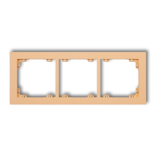 DECO Ramka potrójna z tworzywa DECO Pastel Matt brzoskwiniowa 45DR-3 KARLIK