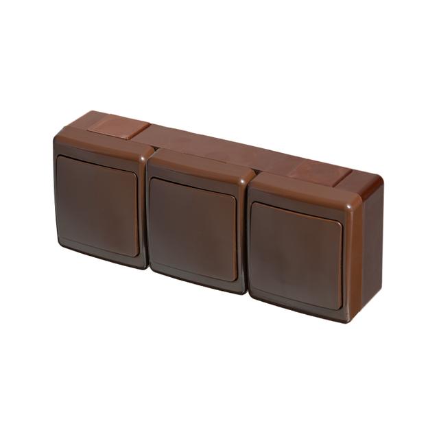 Wyłącznik BETA, potrójny, jednobiegunowy, IP44, brązowy*