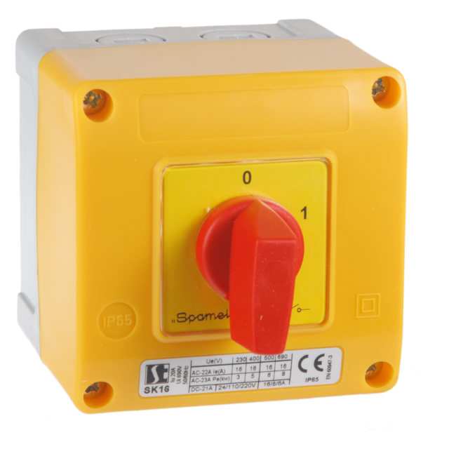 Łącznik Krzywkowy 16A, -4.824 w obudowie OB12,