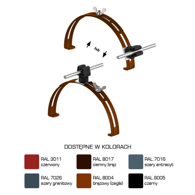 AN-15P/LA/C-N Uchwyt gąsior.rozsuw.Z-zatrz. H=3,5cm /LA/ czarny