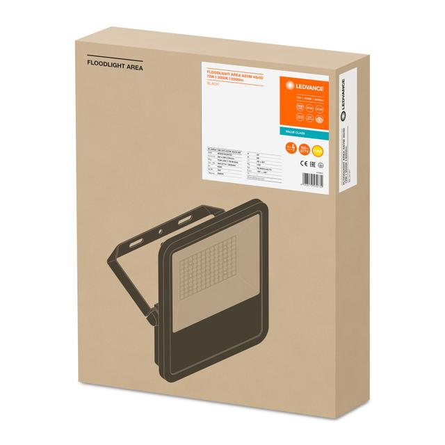 FLOOD LED AREA 72W 830 ASYM 48X92 BK LEDV NAŚWIETLACZ FLOODLIGHT LEDVANCE
