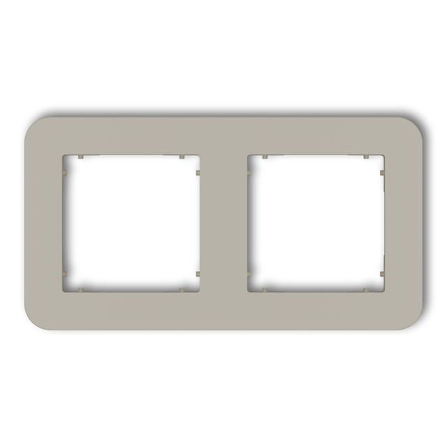 MINI Ramka uniwersalna podwójna zaokrąglona z tworzywa taupe