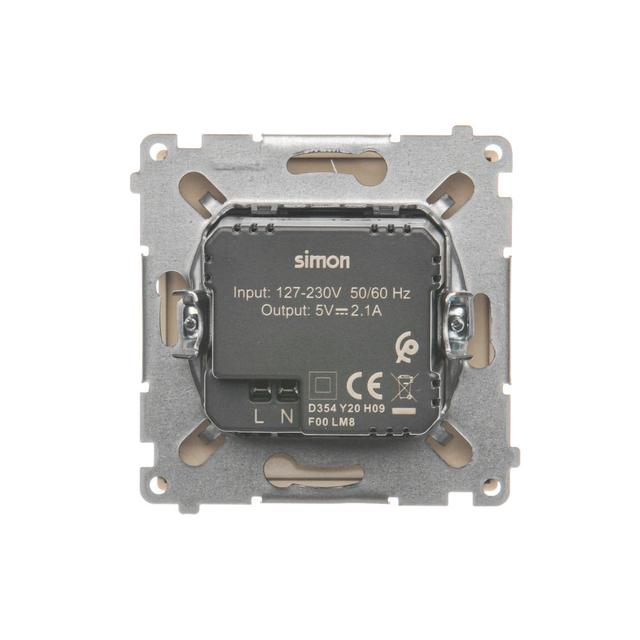 Simon Basic Ładowarka 2 x USB 2.1 A 5V DC 230V beż