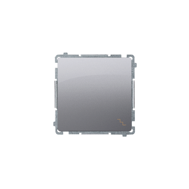 Simon Basic Łącznik schodowy 10A 250V szybkozłączka stal inox BMW6.01/21 KONTAKT