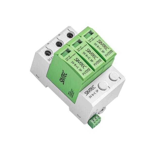 Warystorowy ogranicznik przepięć do instalacji fotowoltaicznych SV B+C 3P SIMTEC szary, typ1+ 2; PV; SIMET