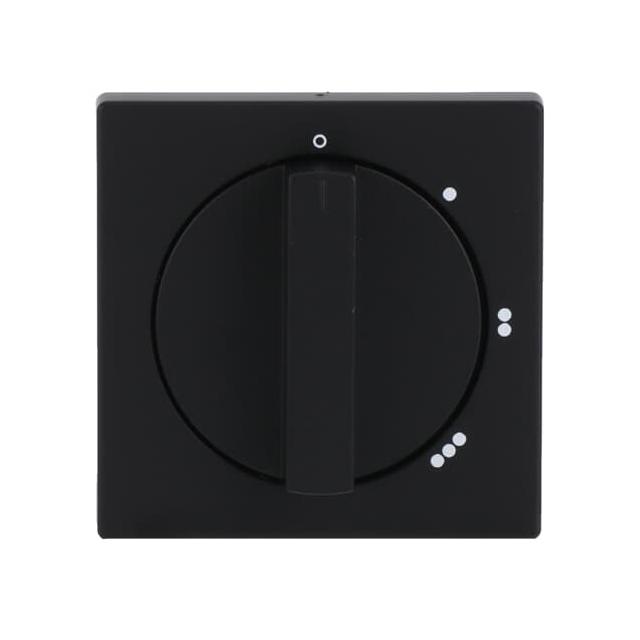 FUTURE Pokrywa z pokrętłem i nadrukiem czarny matowy