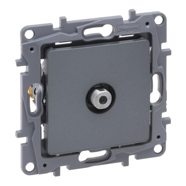 NILOE SELECTION - GNIAZDO TV -  TYPU F  KOŃCOWE DO INSTALACJI TYPU GWIAZDA 1 DB STAL, Legrand