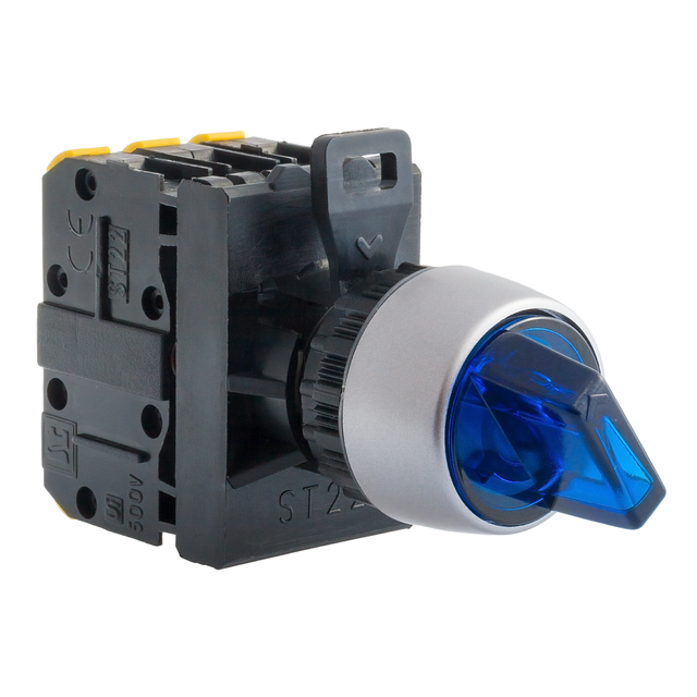 2-POŁ ŁĄCZNIK POKR NIEBIES.1ZW PODŚWIET. AC(24V-230V),DC(24V-110V)