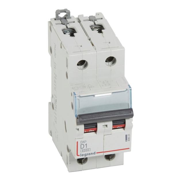 Wyłącznik Nadprądowy S 302 2P D1A 6kA DX3 408023 LEGRAND