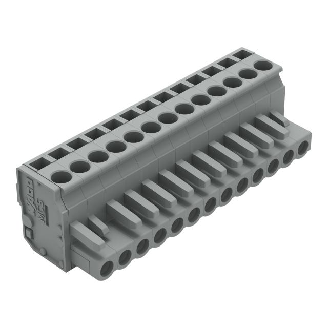 kątowy wtyk sprężynowy raster 5 mm 13-torowy /25szt./ WAGO