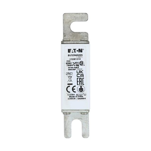 20A 690V IEC gR 000U/80 SQUARE BODY FUSE Wkładka szybka 20A AC 690V DIN 000 21x40x100 mm, 170M1310 E