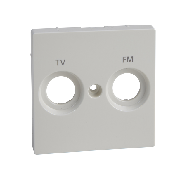 Merten System M płytka centralna oznaczona FM+TV do gniazd antenowych biel polarna MTN299919 Schneider