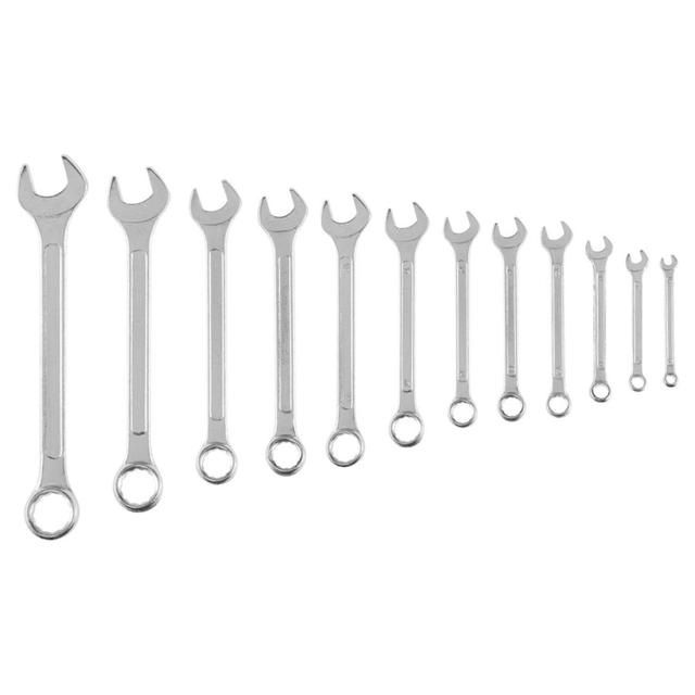 Klucze płasko-oczkowe 6-22 mm, zestaw 12 szt.