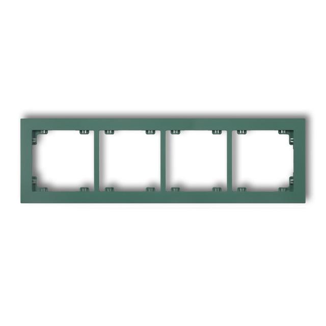 DECO Ramka podczwórna z tworzywa DECO Pastel Matt szmaragdowa 51DR-4 KARLIK