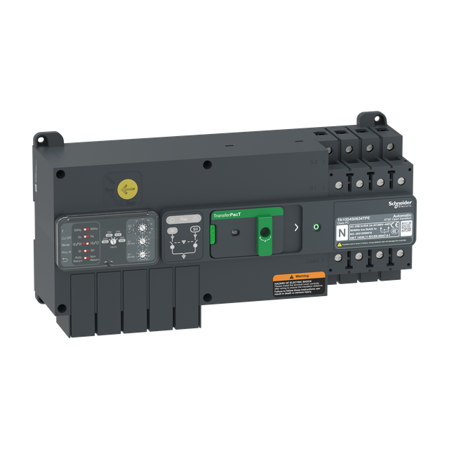 TransferPacT, przełączanie zasilania, 80A, 400V, 4P, bez komunikacji, rozmiar 100A