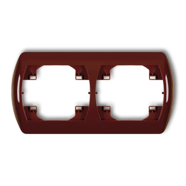 TREND Ramka pozioma podwójna brązowa