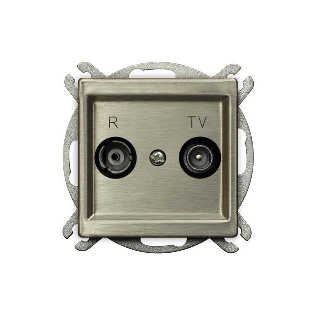 SONATA Gniazdo RTV przelotowe 14-dB - kolor nowe srebro