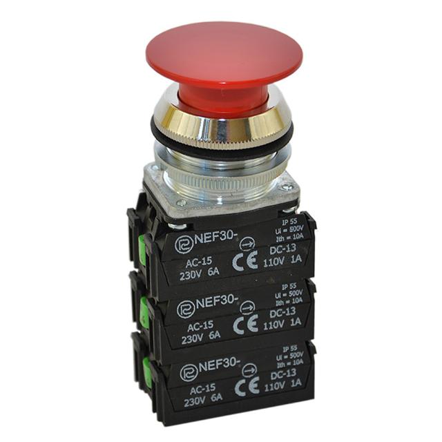 Przycisk NEF30-D2X4Y czerwony W0-NEF30-D 2X4Y C PROMET