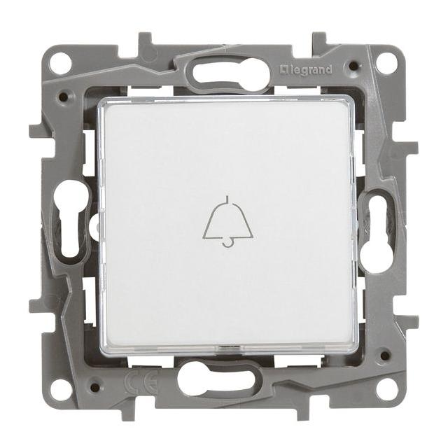 NILOE/NILOE SELECTION -PRZYCISK PRZEŁĄCZNY NO/NC PODŚWIETLANY Z UCHWYTEM ETYKIETY - BIAŁY/KREM, Legr