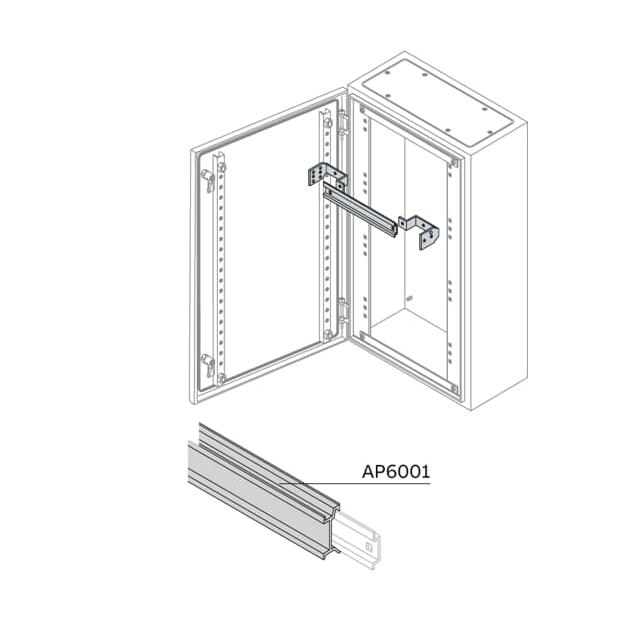 GD6006 Szyn.DIN w=600mm SR zestaw