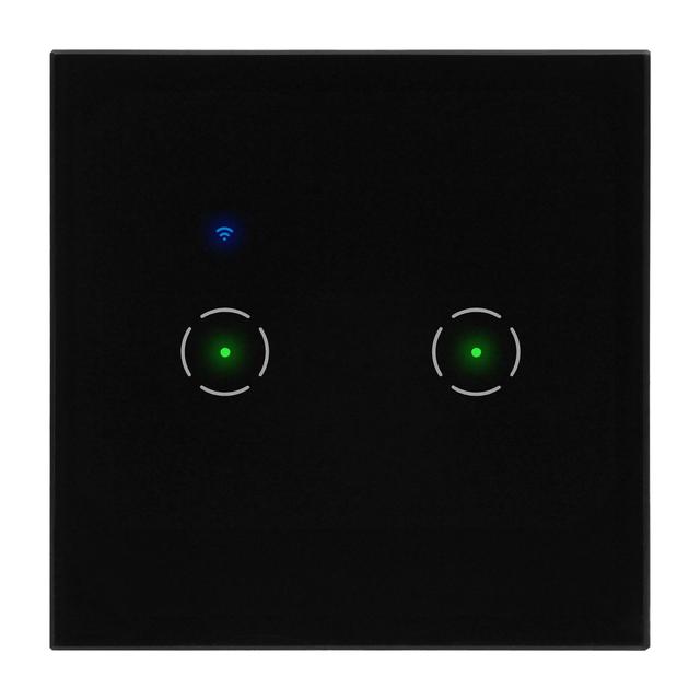 Włącznik podtynkowy podwójny Wi-Fi Tuya Smart Home czarny OR-SH-17201/B ORNO