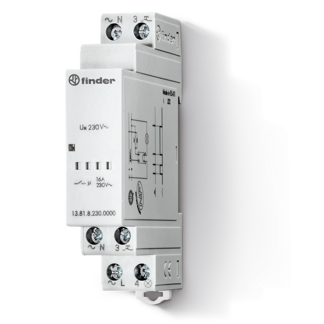 Elektroniczny przekaźnik bistabilny serii 13: 1Z 16A 230V AC 13.81.8.230.0000 /5szt./ FINDER
