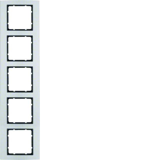 BERKER B.3 Ramka pięciokrotna aluminium/antracyt 10153004 HAGER