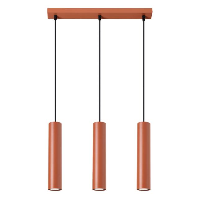 Sollux Lampa wisząca LAGOS 3L ochra czerwona SL.1491