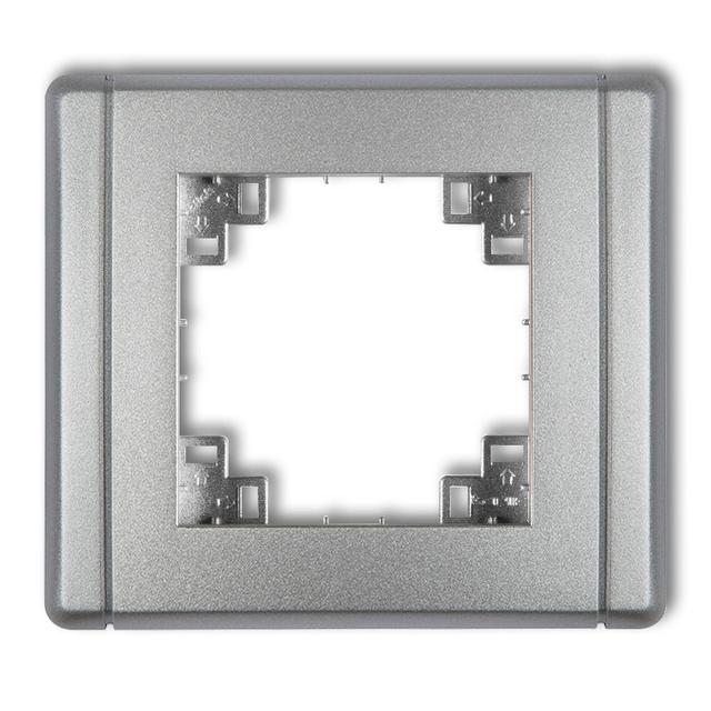 FLEXI Kompletna ramka uniwersalna pojedyncza srebrny metalik