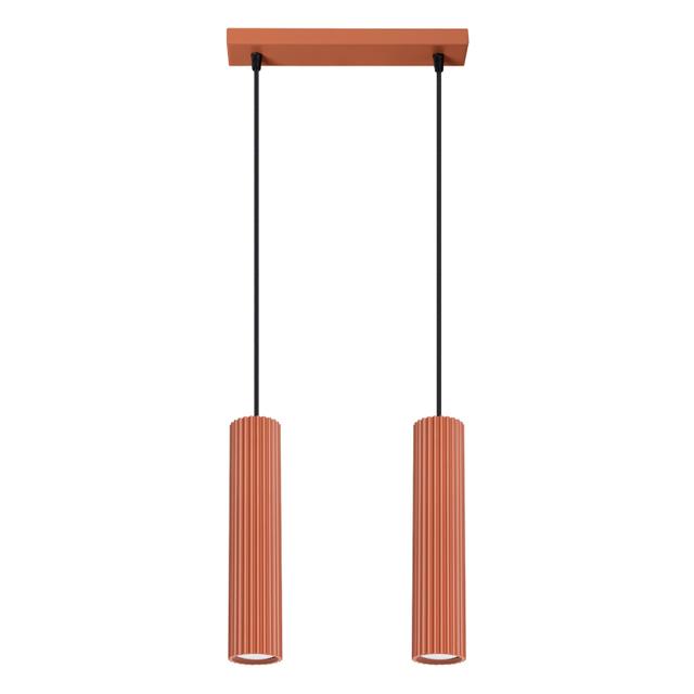 Sollux Lampa wisząca KARBON 2 ochra czerwona SL.1631