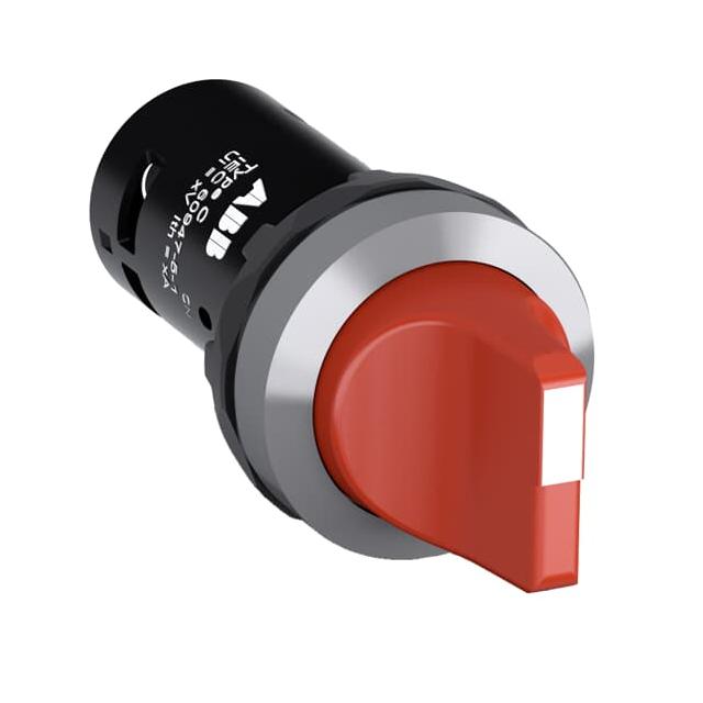 Przełącznik obrotowy 2poz.1NO czerwony C2SS1-30R-10