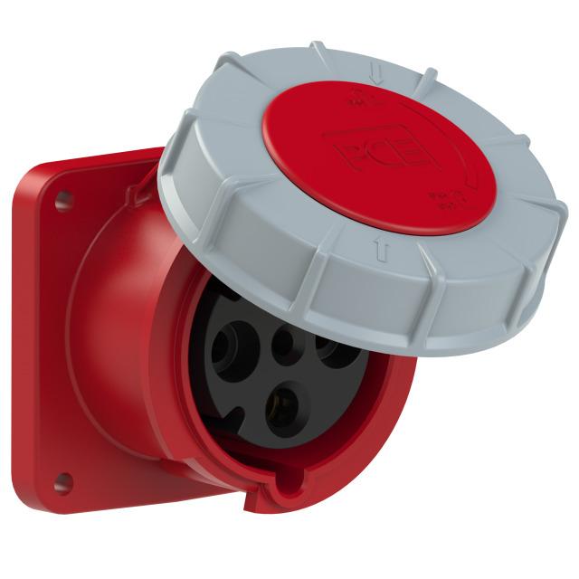 GNIAZDO TABLICOWE PROSTE POWER TWIST IP67 63A 400V 3P+Z 100x100mm 334-6 PCE