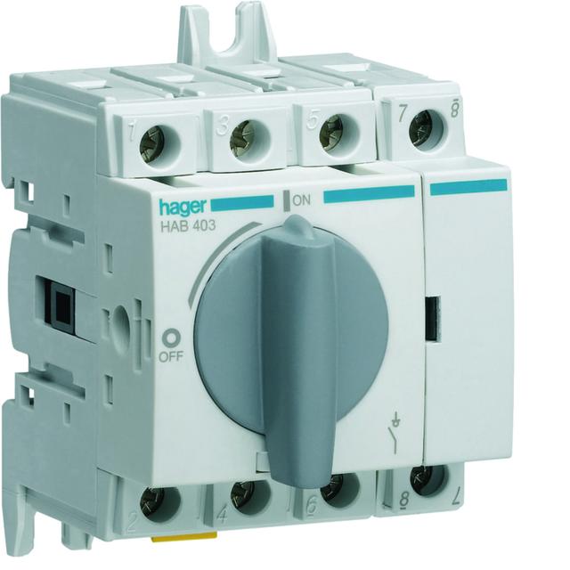 Modułowy rozłącznik izolacyjny obrotowy 4P 32A rozmiar 1 HAB403 HAGER