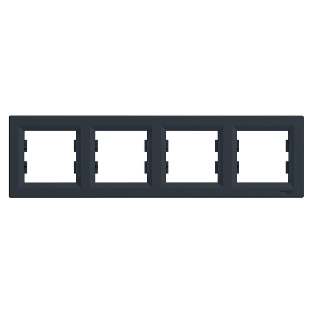 Asfora, ramka 4-krotna, pozioma, antracyt